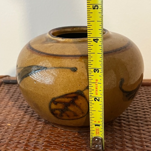 VINTAGE MID CENTURY STUDIO CERAMIC STONEWARE POTTERY VASE SMALL POT - Picture 6 of 10